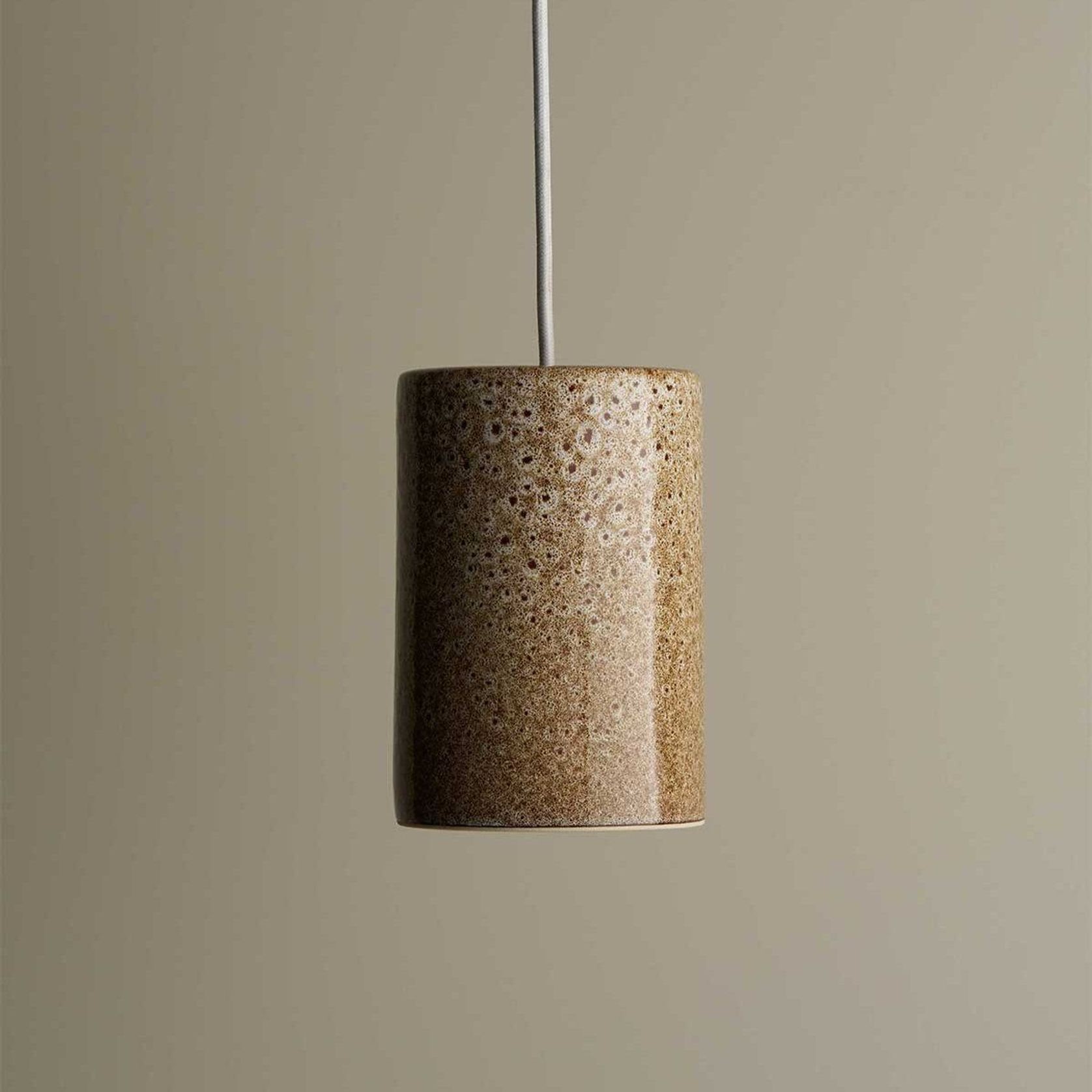 Ceramic Pendant Cylinder Light Large gallery detail image