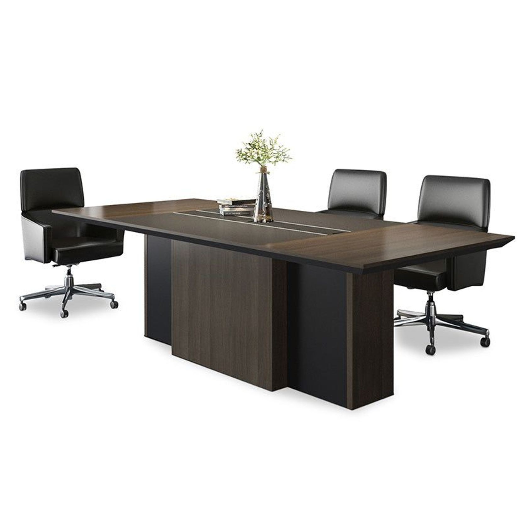 CARTER Boardroom Table 2.4M - Coffee & Charcoal gallery detail image