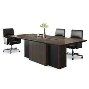 CARTER Boardroom Table 2.4M - Coffee & Charcoal gallery detail image