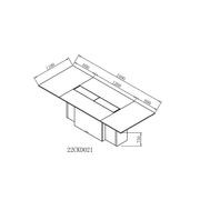 CARTER Boardroom Table 2.4M - Coffee & Charcoal gallery detail image