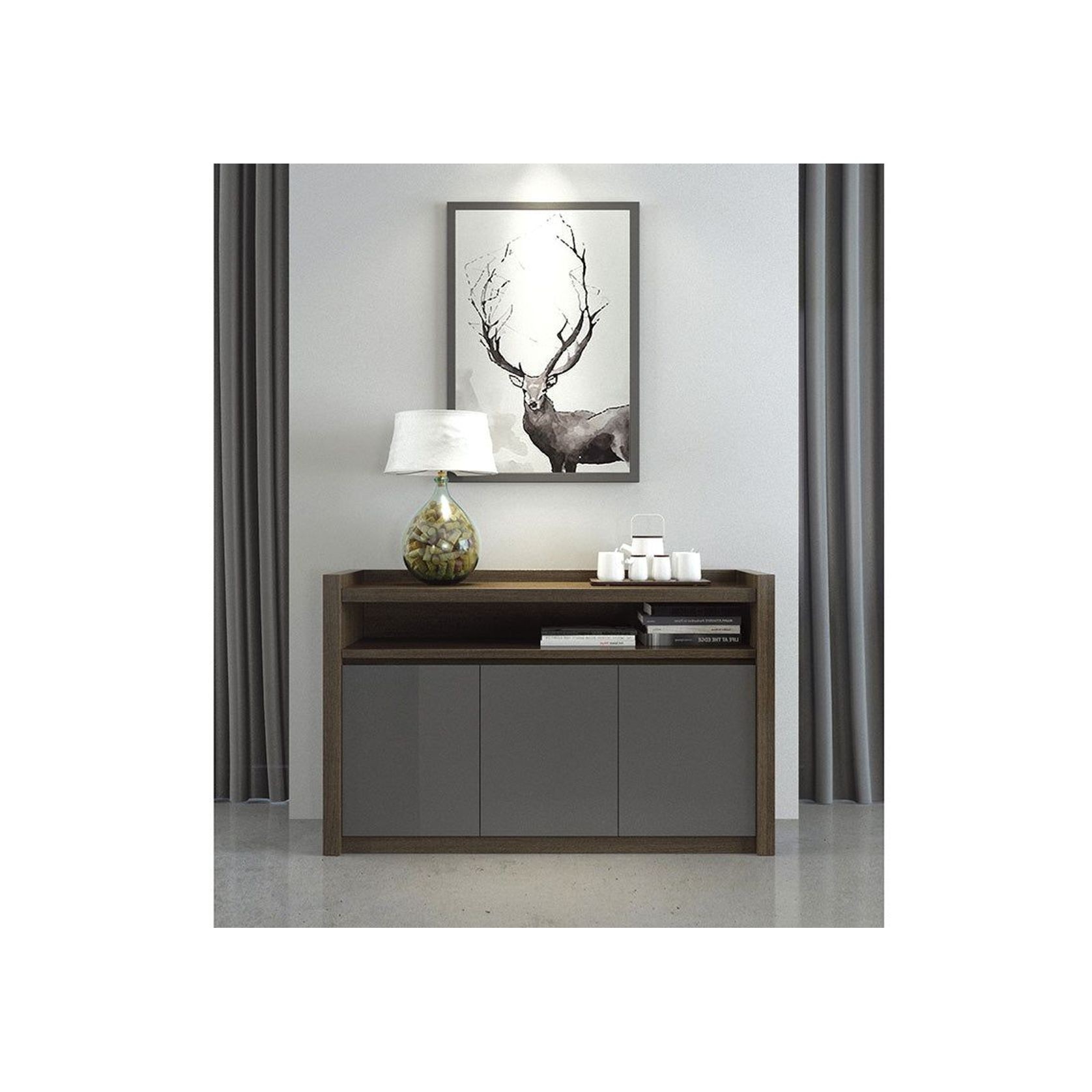 CARTER Credenza/ Sideboard  1.3M - Coffee & Grey gallery detail image