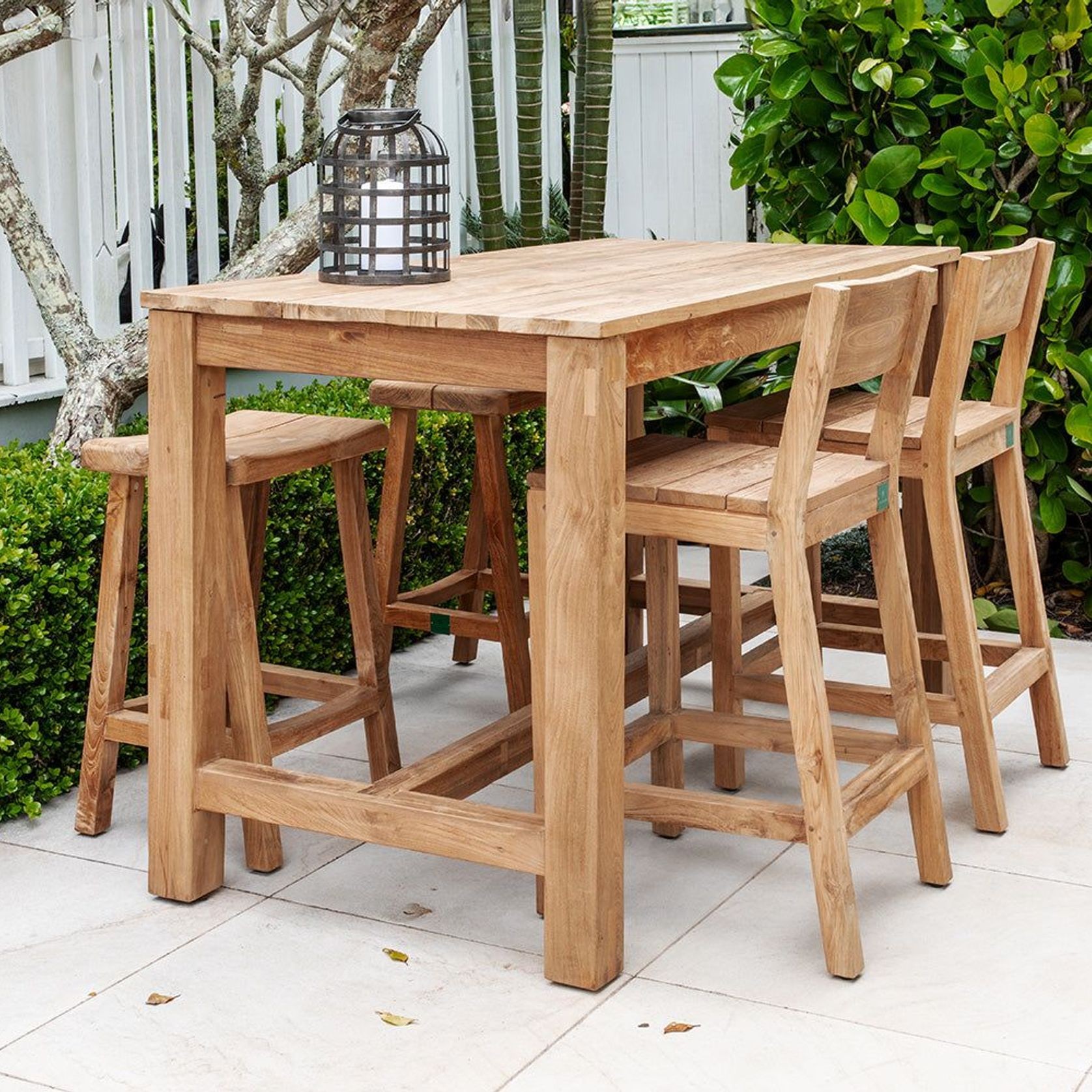 Teak Outdoor Counter Height Chair gallery detail image