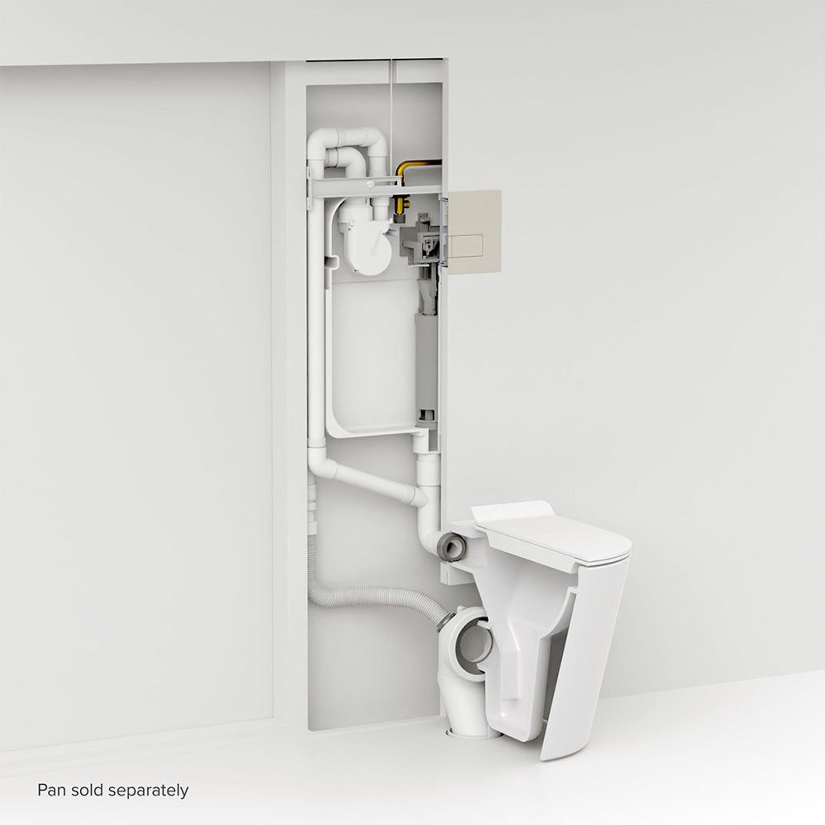 Milu In-wall Cistern with Odourless by Expella for Floor Mount Pans gallery detail image