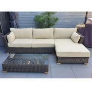 Coco Chaise Outdoor Lounge Set w/ Coffee Table gallery detail image