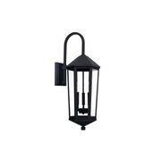 Landon 3 Light Outdoor Wall Lantern - Medium in Black gallery detail image