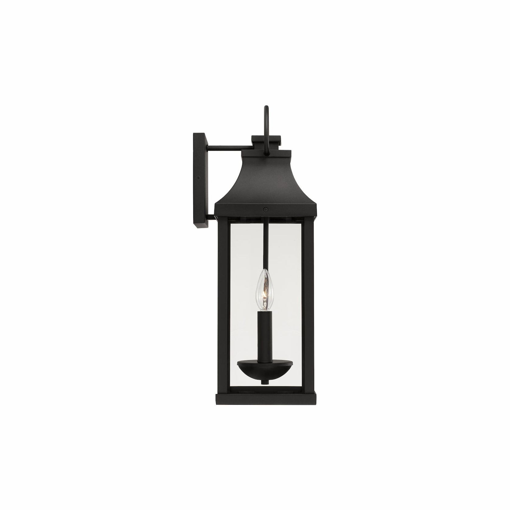 Cole 2 Light Outdoor Wall Lantern - Medium in Black gallery detail image