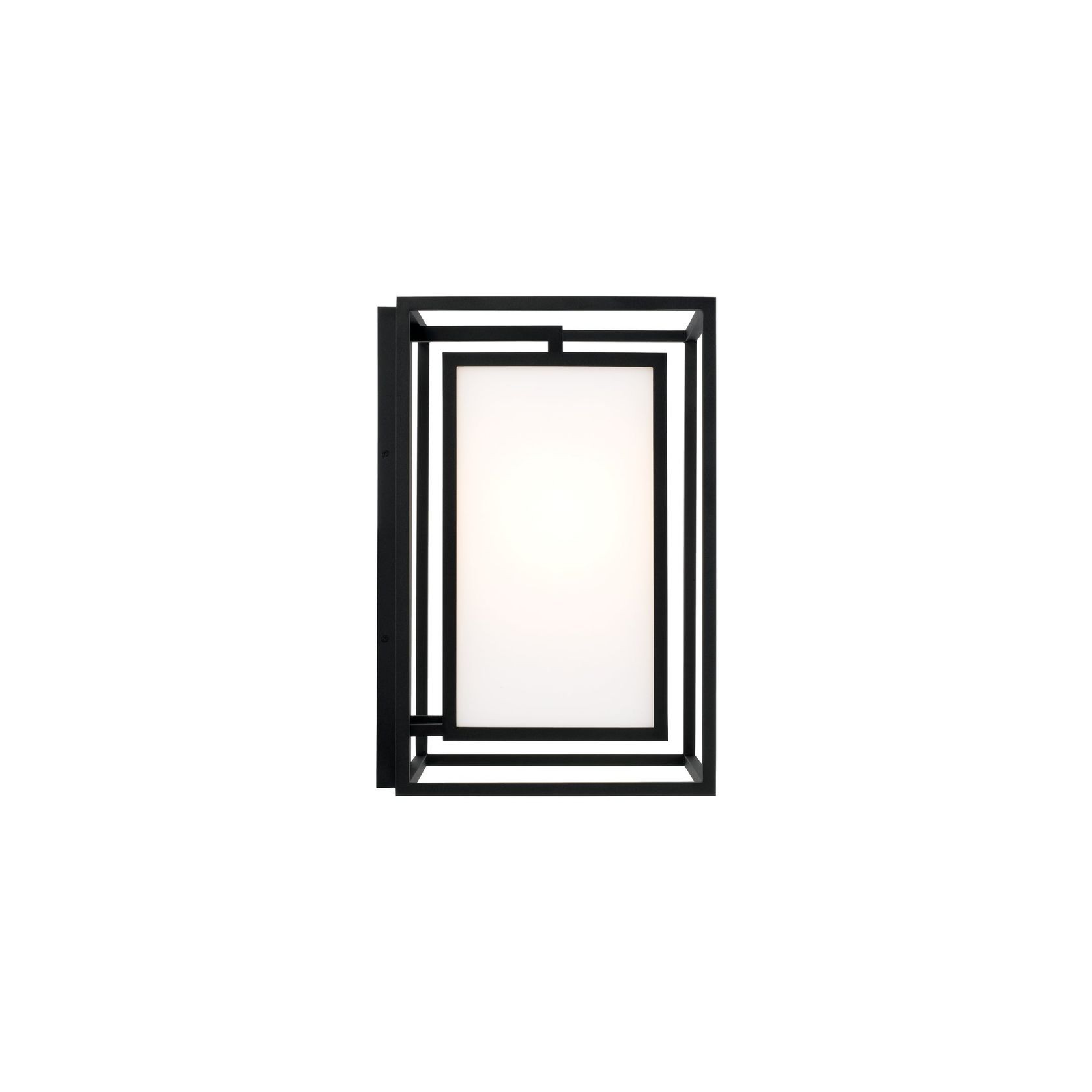 Merlo 1 Light Outdoor Wall Light - Large in Black gallery detail image