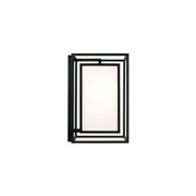 Merlo 1 Light Outdoor Wall Light - Large in Black gallery detail image