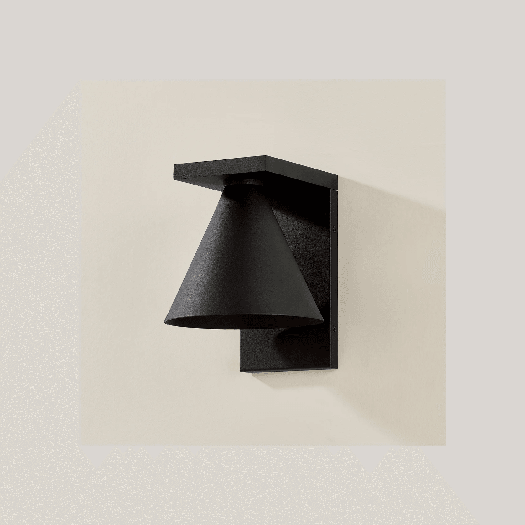 Tovan 1 Light Outdoor Wall Sconce - Large In Textured Black gallery detail image