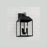 Brook 3 Light Outdoor Wall Lantern - Medium In Black gallery detail image