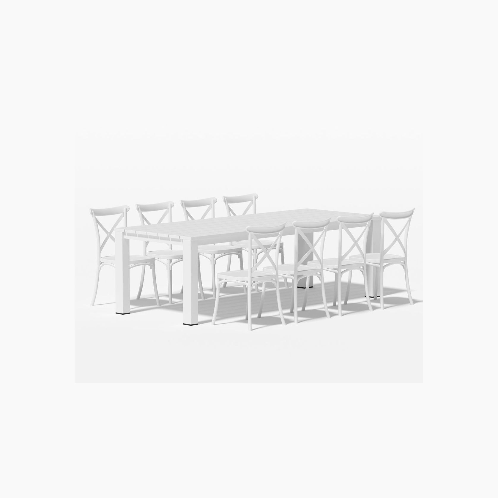 Ficus Table With Avis Chairs 9-Piece Outdoor Dining Set gallery detail image
