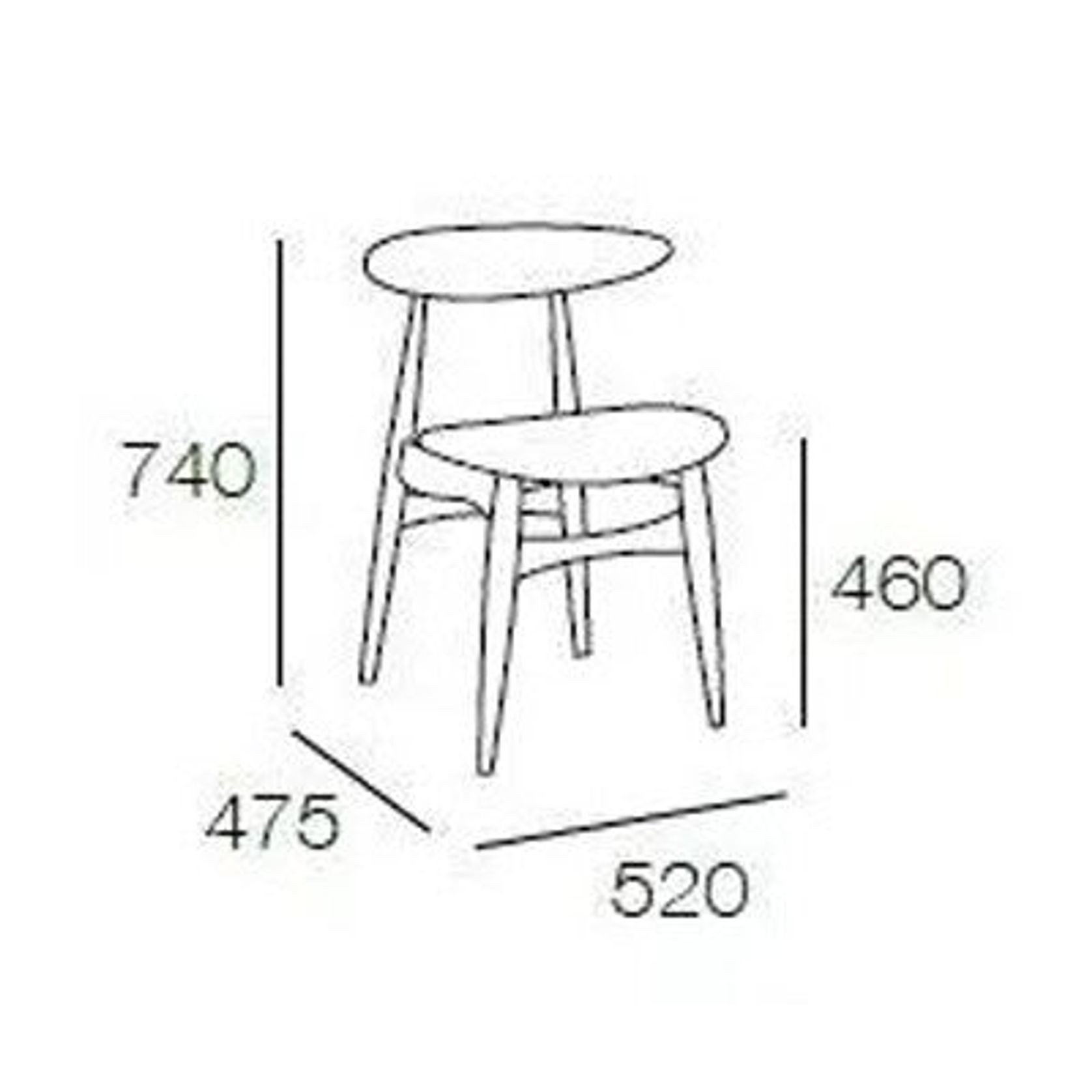 Tricia Dining Chair - Walnut + Black gallery detail image