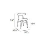 Tricia Dining Chair - Walnut + Black gallery detail image