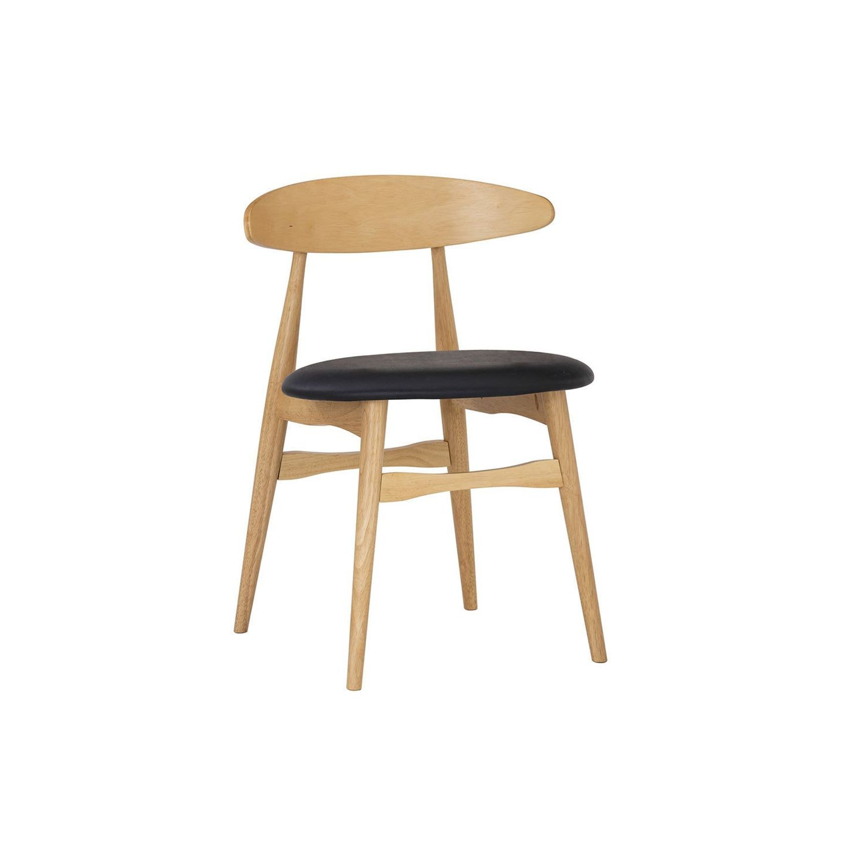 TELYN Dining Chair - Oak + Black gallery detail image