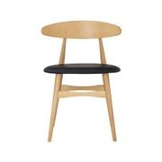 TELYN Dining Chair - Oak + Black gallery detail image