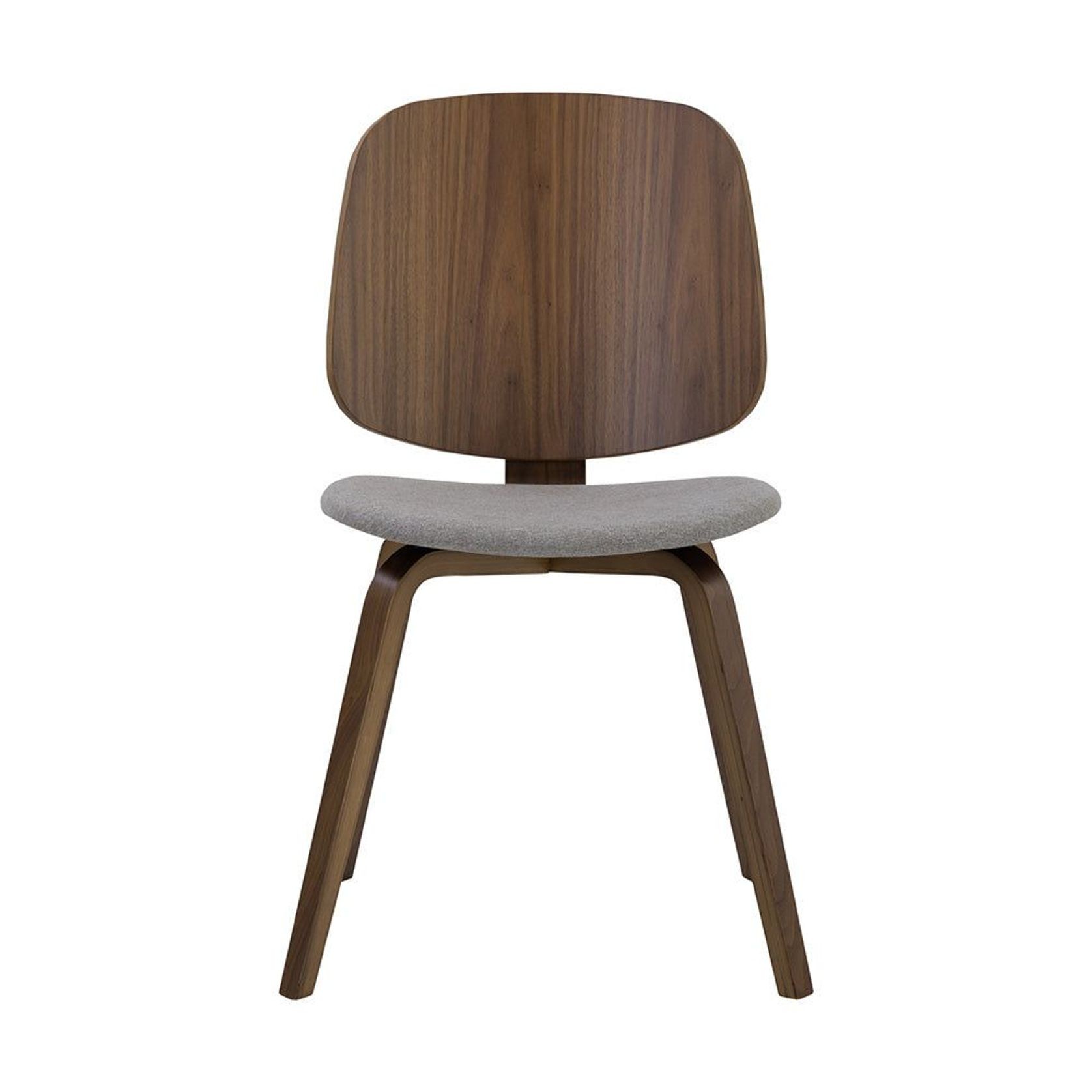 AVARIE Dining Chair - Grey & Walnut gallery detail image