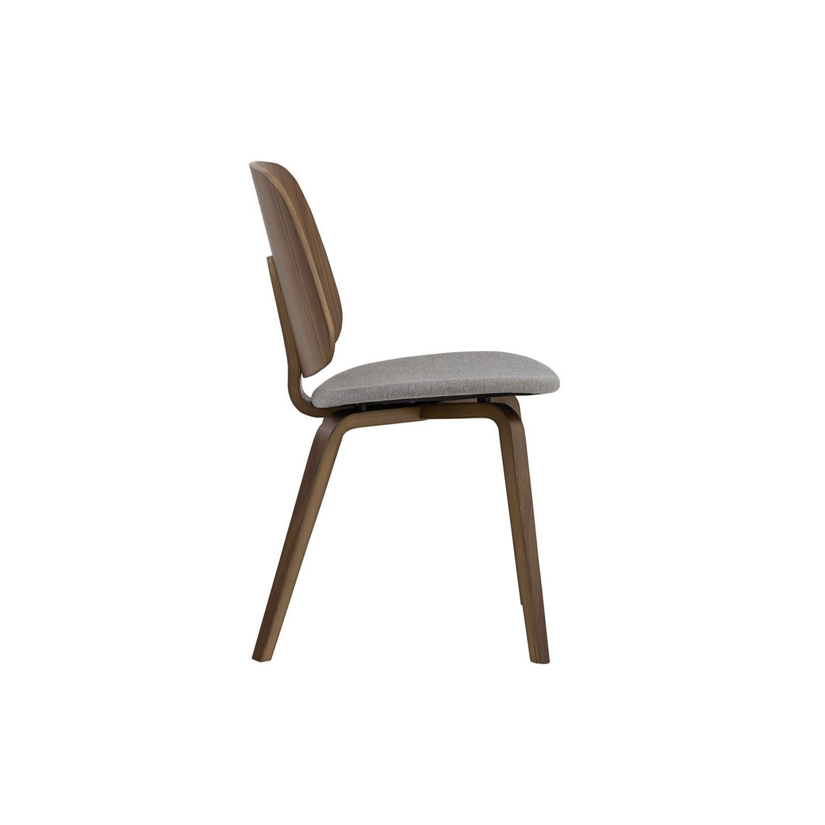 AVARIE Dining Chair - Grey & Walnut gallery detail image