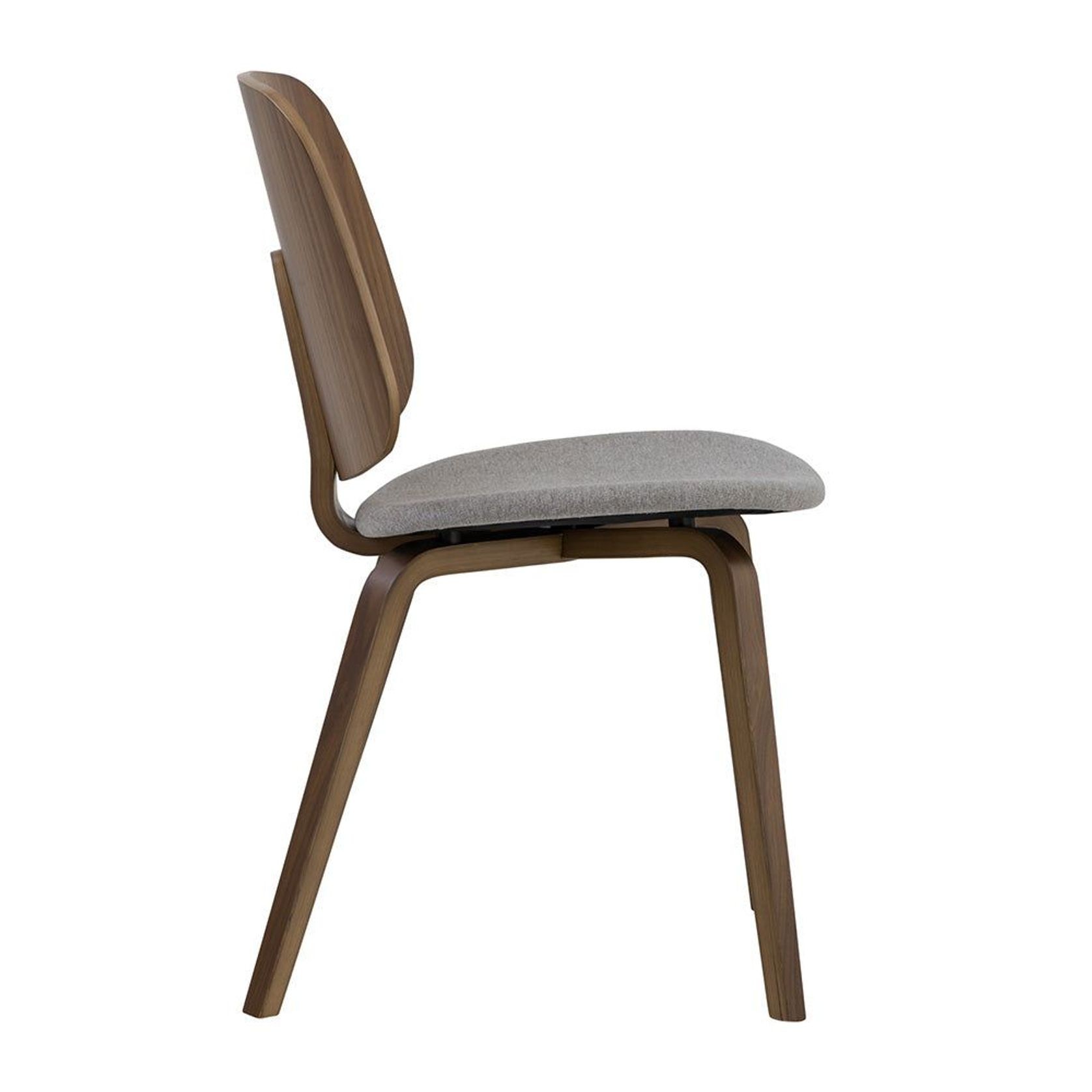 AVARIE Dining Chair - Grey & Walnut gallery detail image