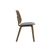 AVARIE Dining Chair - Grey & Walnut gallery detail image