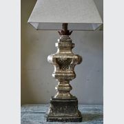 Large Italian Carved & Silvered Lamp gallery detail image