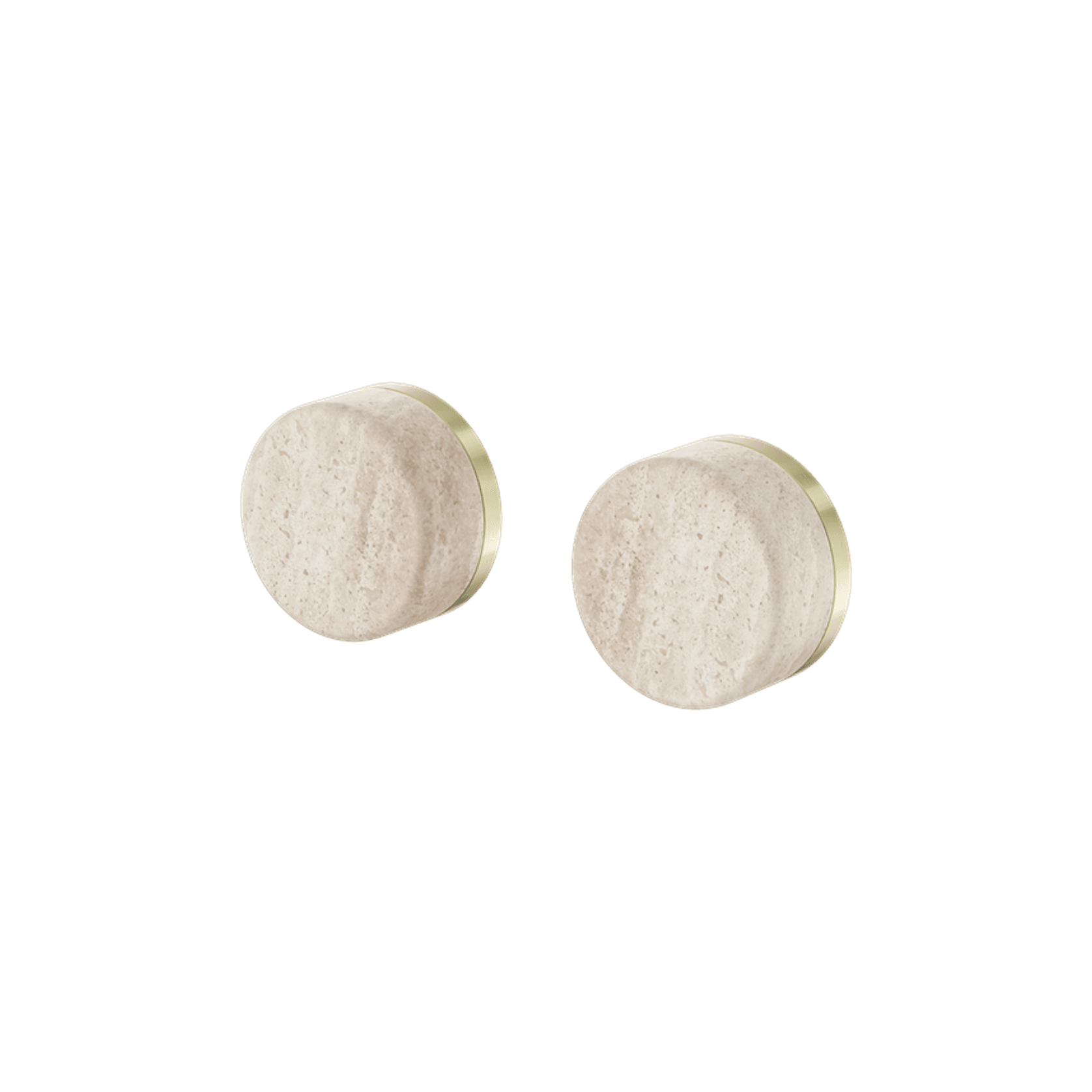 Serenity Wall Top Assembly With Rome Travertine Handle Brushed Gold gallery detail image