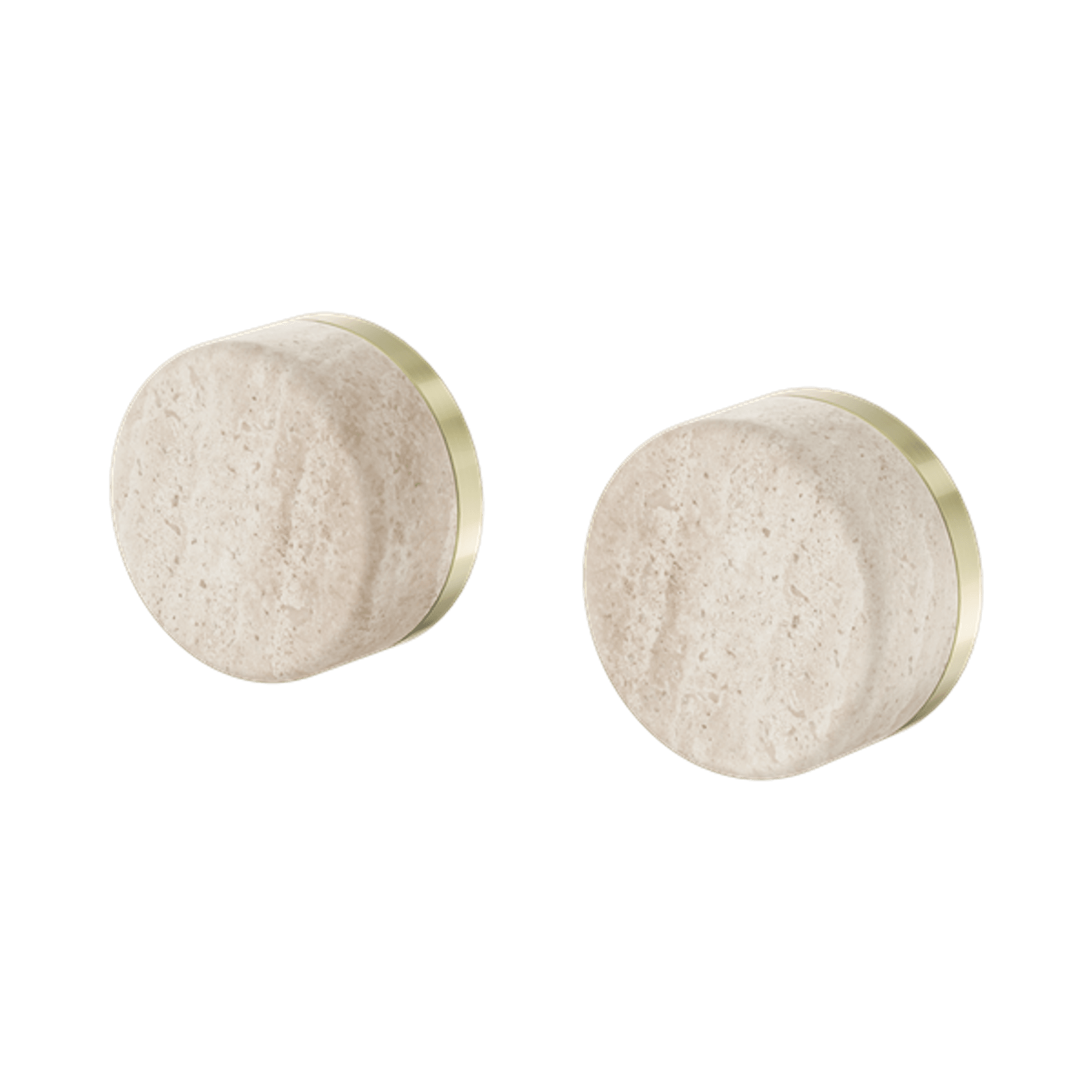 Serenity Wall Top Assembly With Rome Travertine Handle Brushed Gold gallery detail image