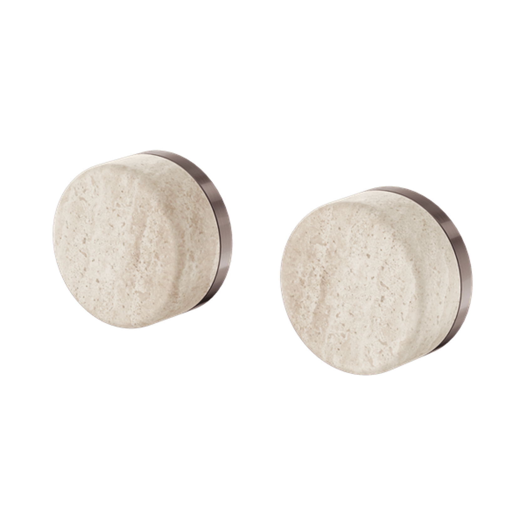 Serenity Wall Top Assembly With Rome Travertine Handle Brushed Bronze gallery detail image