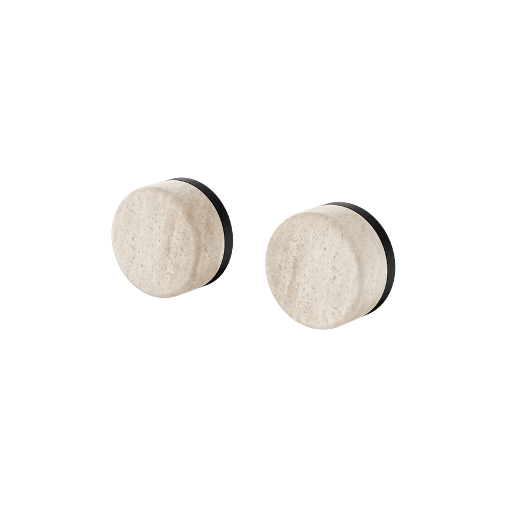 Serenity Wall Top Assembly With Rome Travertine Handle Matte Black gallery detail image