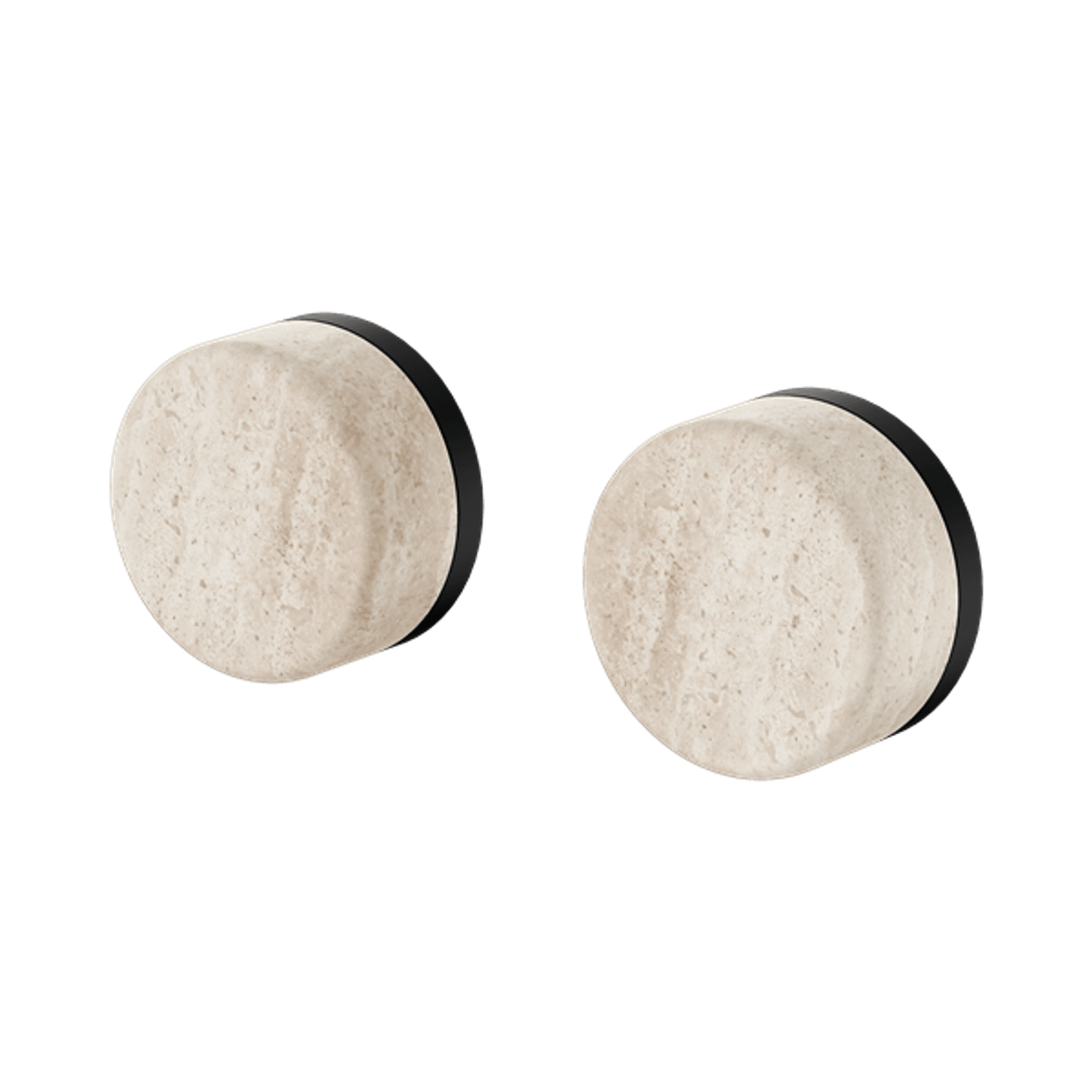 Serenity Wall Top Assembly With Rome Travertine Handle Matte Black gallery detail image