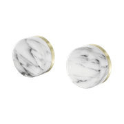 Serenity Wall Top Assembly With Arabescato Corchia Handle Brushed Gold gallery detail image