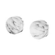 Serenity Wall Top Assembly With Arabescato Corchia Handle Brushed Nickel gallery detail image