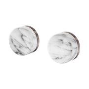 Serenity Wall Top Assembly With Arabescato Corchia Handle Brushed Bronze gallery detail image