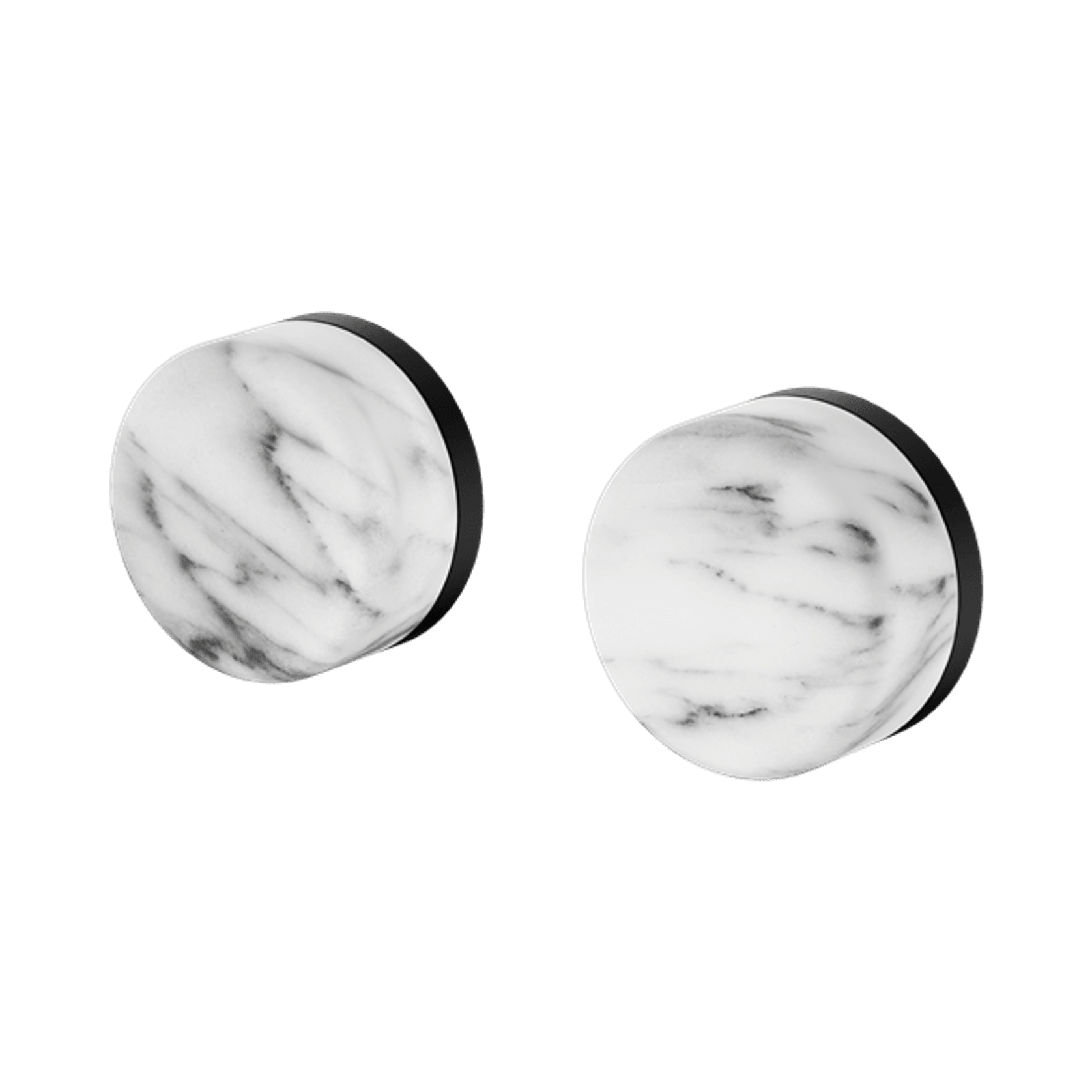 Serenity Wall Top Assembly With Arabescato Corchia Handle Matte Black gallery detail image