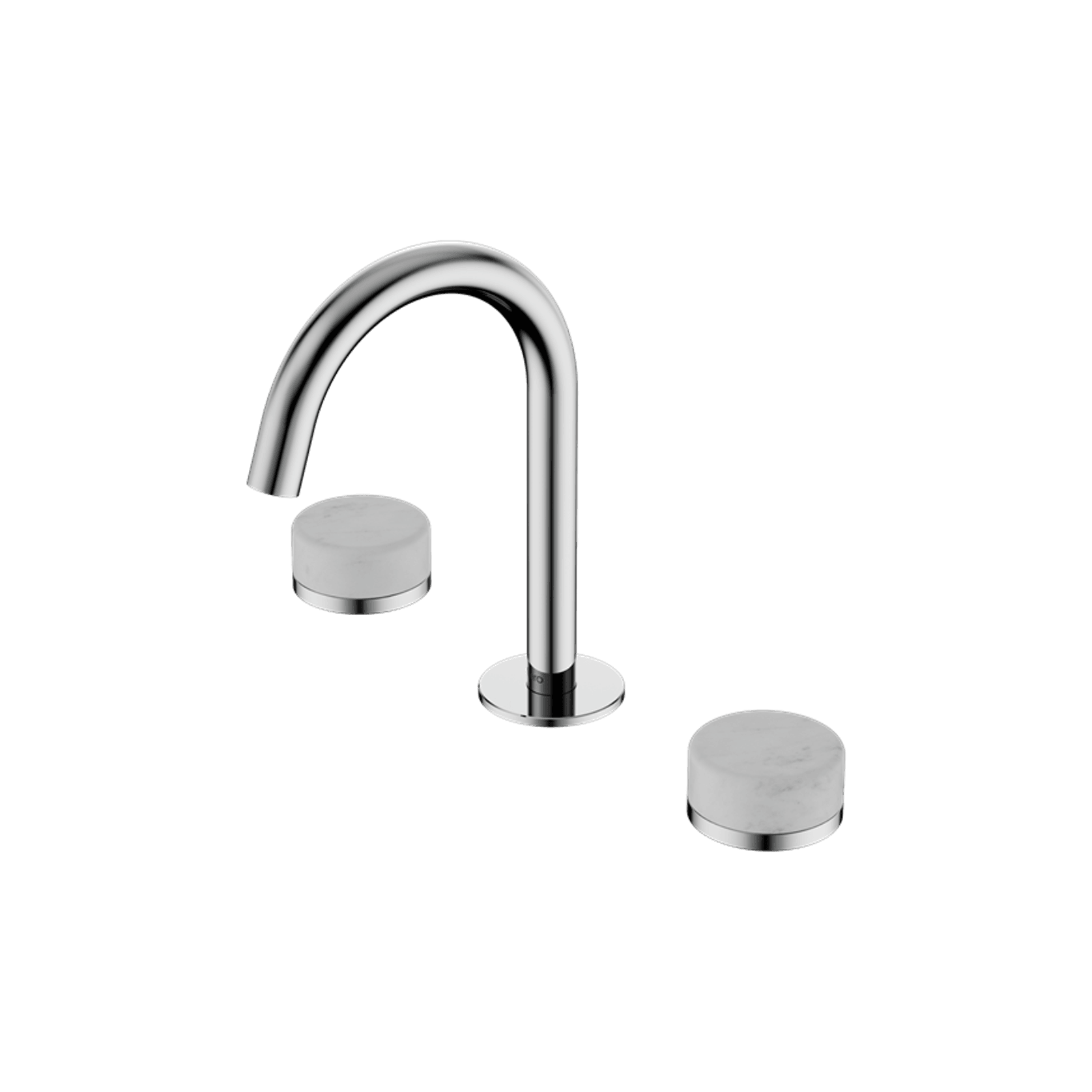 Serenity Basin Set Arc Spout With Carrara Handle Chrome gallery detail image