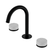 Serenity Basin Set Arc Spout With Carrara Handle Matte Black gallery detail image
