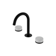 Serenity Basin Set Arc Spout With Carrara Handle Matte Black gallery detail image
