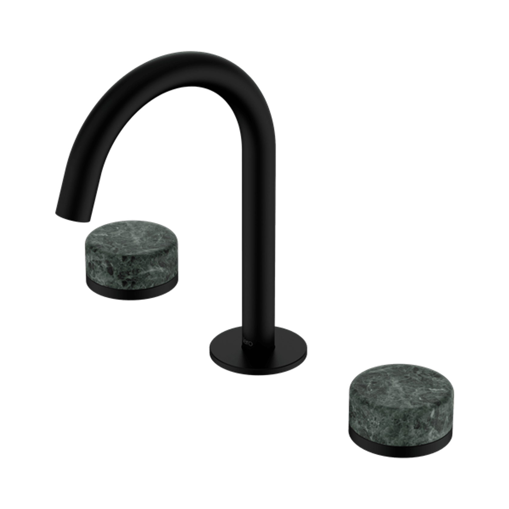 Serenity Basin Set Arc Spout With Verde Alpi Handle Matte Black gallery detail image