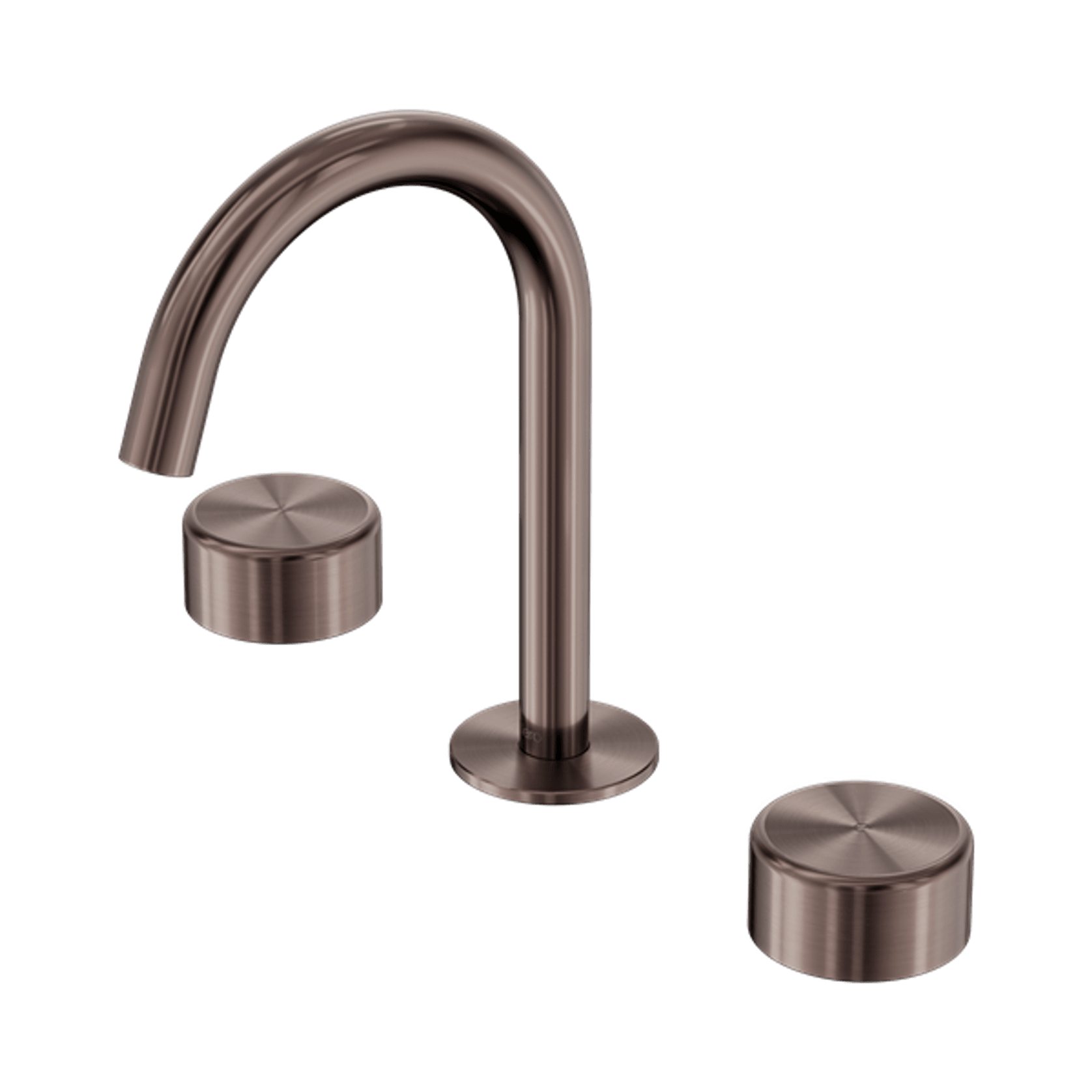 Serenity Basin Set Arc Spout With Metal Handle Brushed Bronze gallery detail image