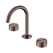 Serenity Basin Set Arc Spout With Metal Handle Brushed Bronze gallery detail image