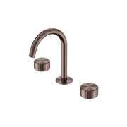 Serenity Basin Set Arc Spout With Metal Handle Brushed Bronze gallery detail image
