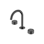 Serenity Basin Set Arc Spout With Metal Handle Gun Metal gallery detail image