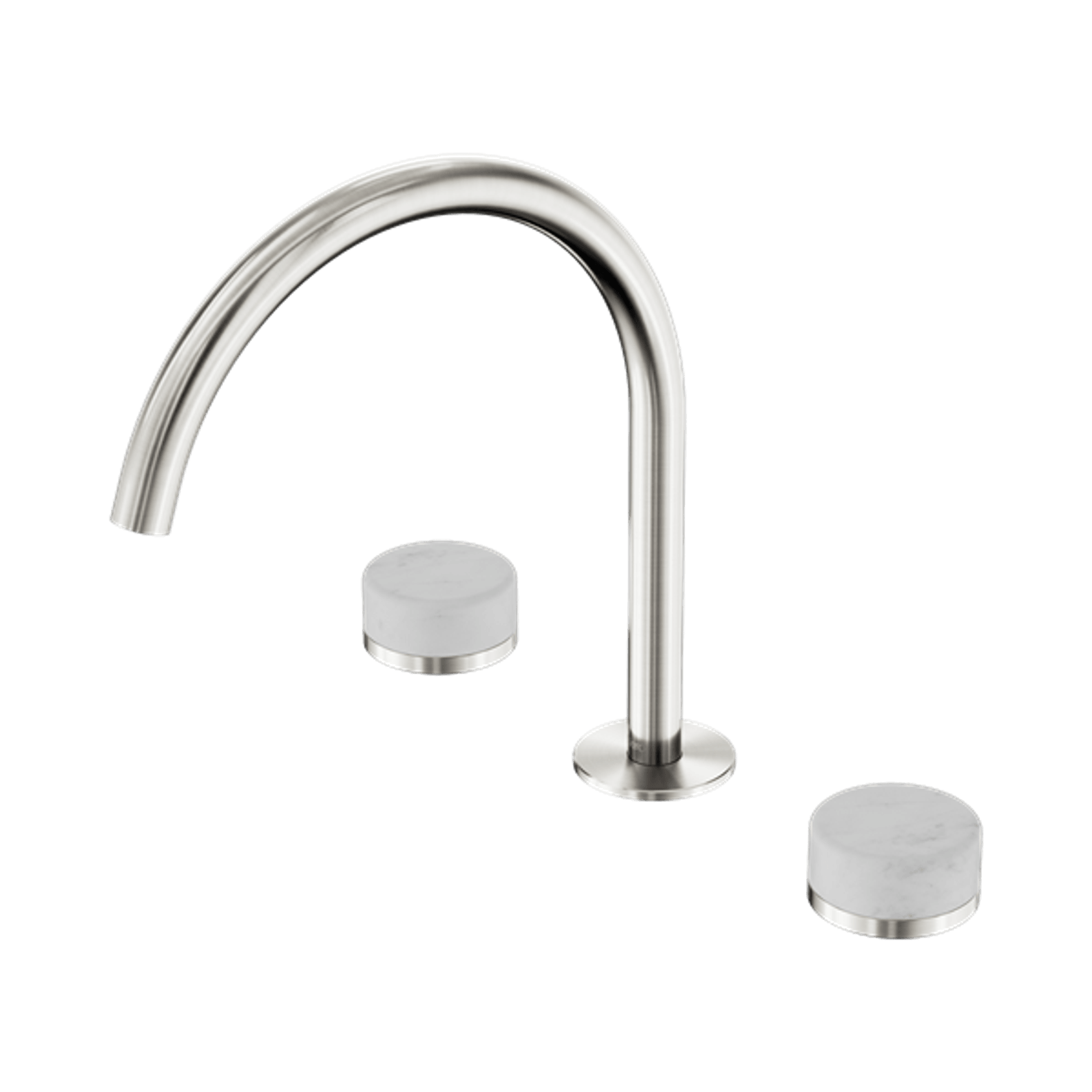 Serenity Bath/Kitchen Set Arc Spout With Carrara Handle Brushed Nickel gallery detail image