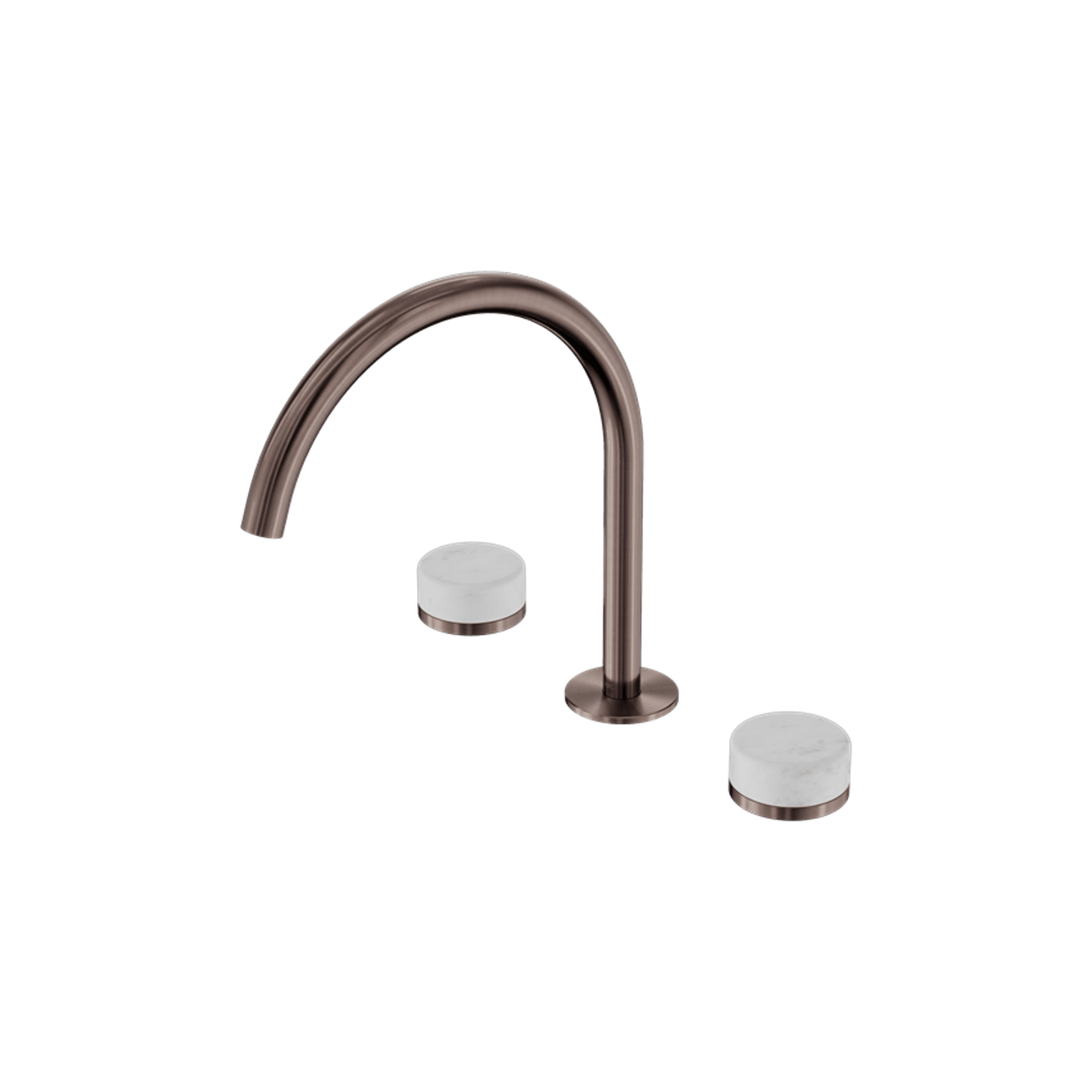 Serenity Bath/Kitchen Set Arc Spout With Carrara Handle Brushed Bronze gallery detail image