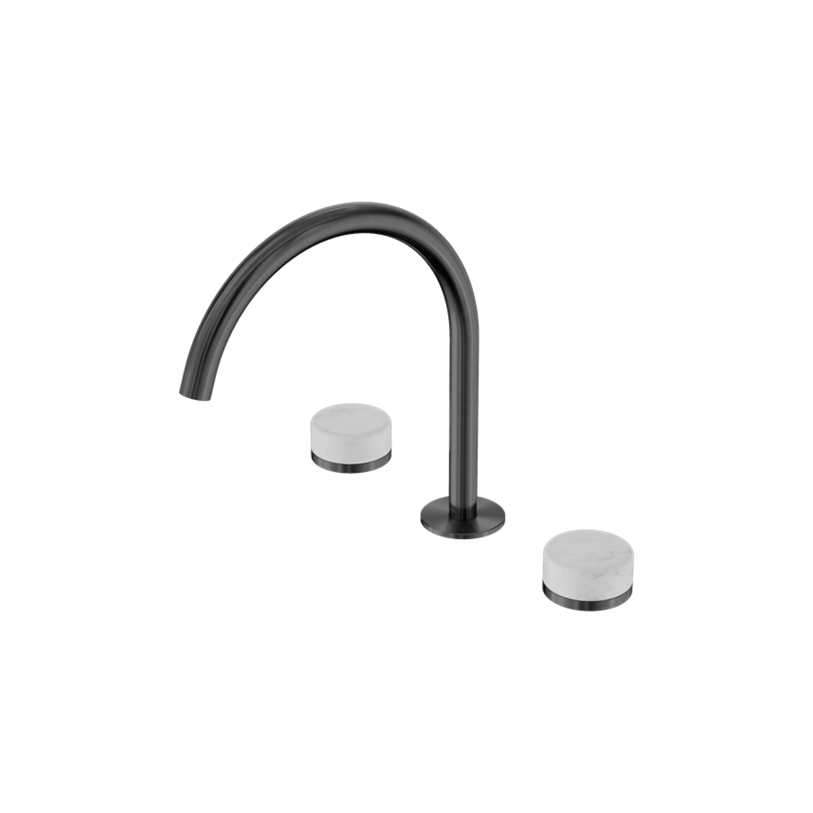 Serenity Bath/Kitchen Set Arc Spout With Carrara Handle Gun Metal gallery detail image