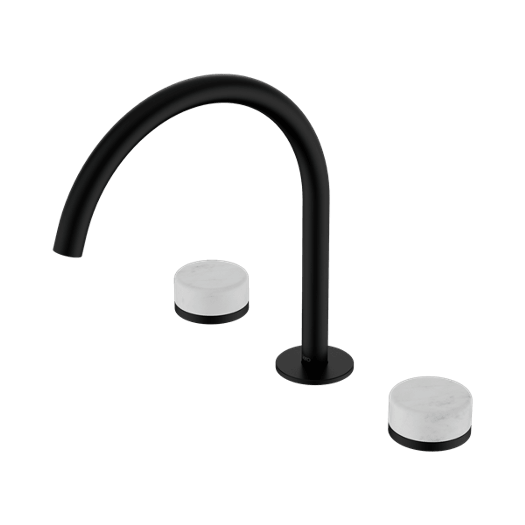 Serenity Bath/Kitchen Set Arc Spout With Carrara Handle Matte Black gallery detail image