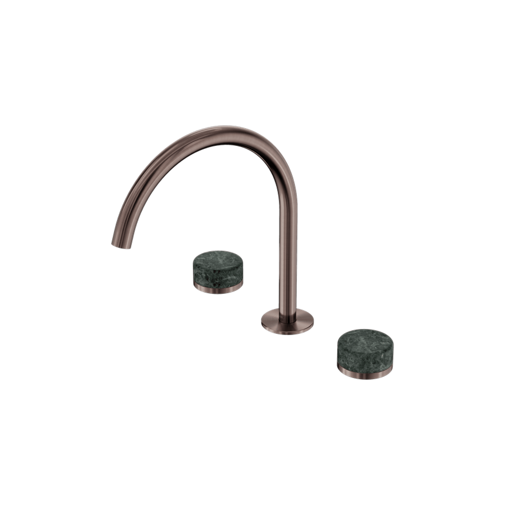 Serenity Bath/Kitchen Set Arc Spout With Verde Alpi Handle Brushed Bronze gallery detail image