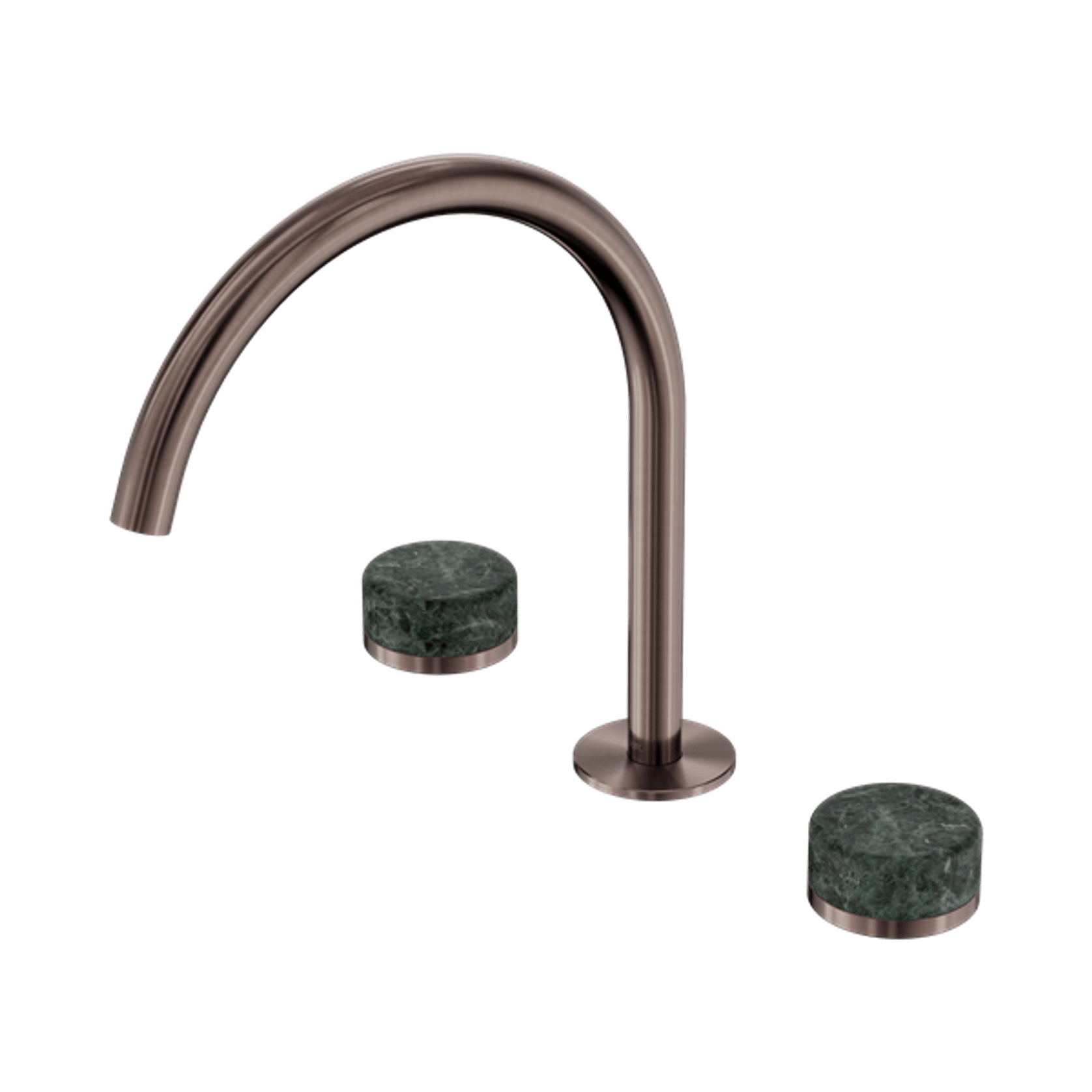 Serenity Bath/Kitchen Set Arc Spout With Verde Alpi Handle Brushed Bronze gallery detail image
