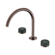 Serenity Bath/Kitchen Set Arc Spout With Verde Alpi Handle Brushed Bronze gallery detail image