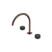 Serenity Bath/Kitchen Set Arc Spout With Verde Alpi Handle Brushed Bronze gallery detail image