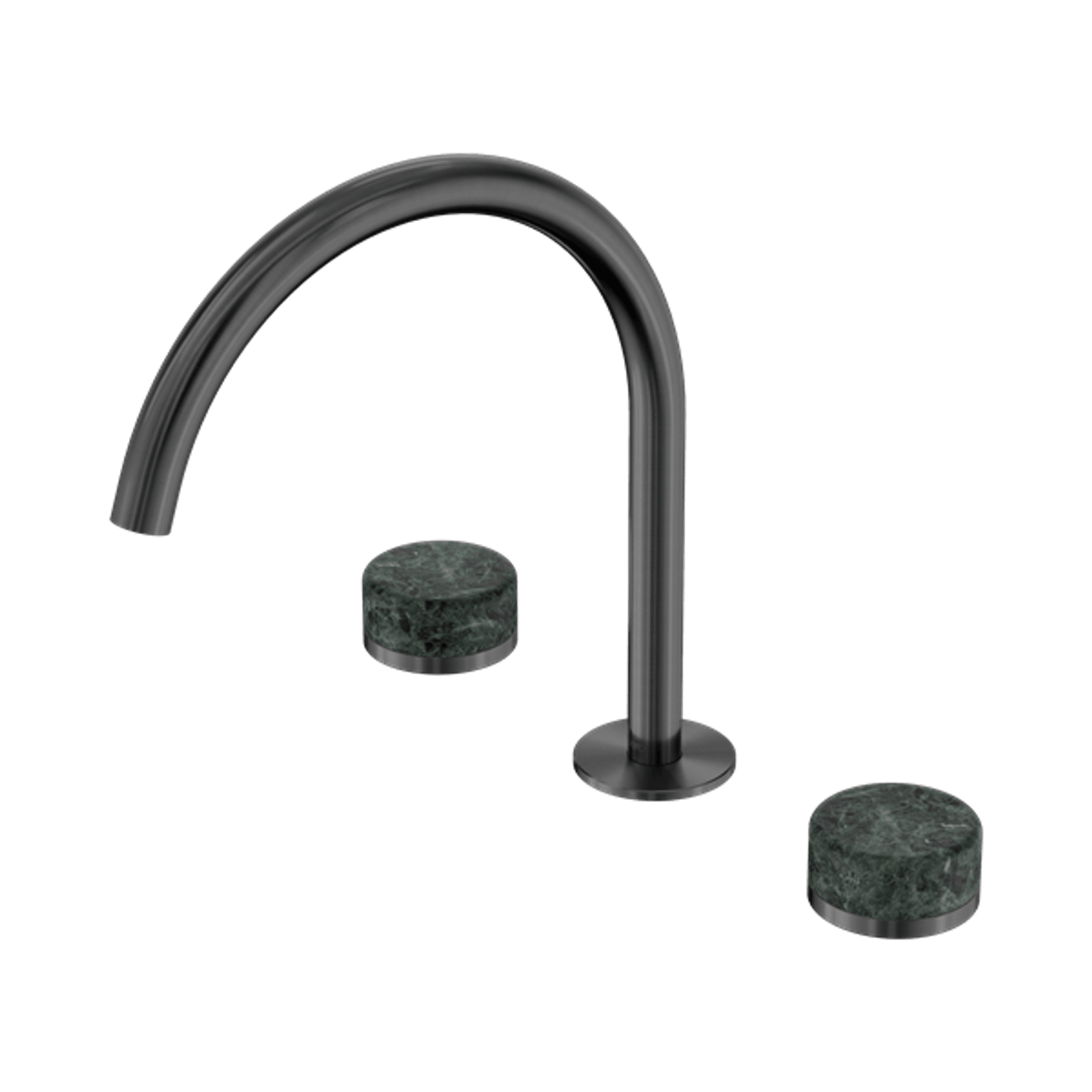 Serenity Bath/Kitchen Set Arc Spout With Verde Alpi Handle Gun Metal gallery detail image